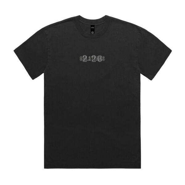 Crucified Grey/Beige Print - HEAVY FADED TEE Thumbnail