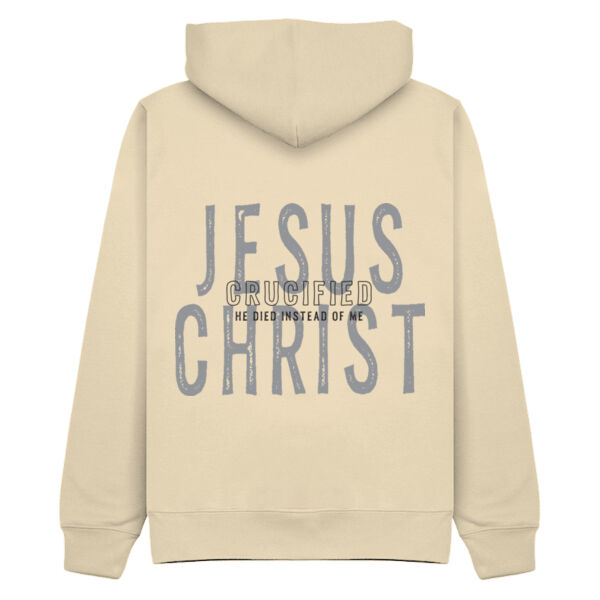 Oversized Crucified Grey/Black Print - Ultra Premium heavyweight Hoodie Thumbnail
