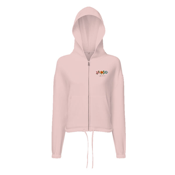 Amy's Cross - Women's TriDri® recycled cropped oversize full-zip hoodie Thumbnail