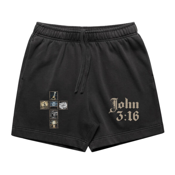 John 3:16 - RELAX FADED TRACK SHORT Thumbnail